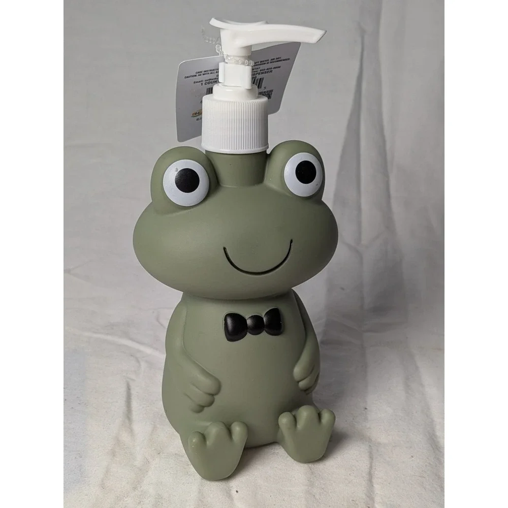 Ankyo Green Frog Soap Dispenser Novelty Bow Tie Bathroom Decor Hand Pump New